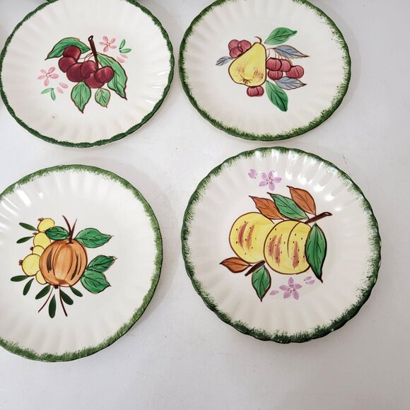 Blue Ridge Pottery Plates, Set of Eight - Picture 2 of 12